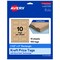 Avery Printable Rectangle Price Tags, Sure Feed Technology, 1-1/2" x 3", Matte Kraft Brown Cardstock, Print-to-The-Edge, Laser/Inkjet Printable, 100 Total